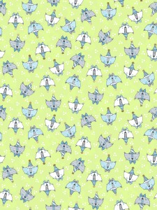3379-001 Doodle Party Cats-green