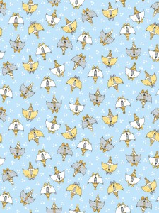 3379-002 Doodle Party Cats-blue