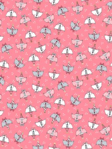 3379-003 Doodle Party Cats-coral