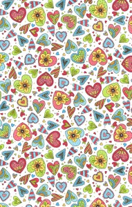 3380-001 Doodle Hearts-mixed