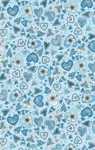 3380-002 Doodle Hearts-blue