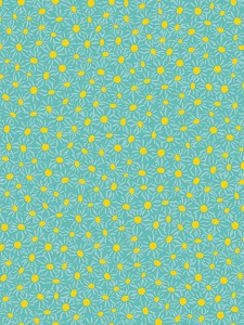 VF306-AQ4 Playmaker - Daisies - Aqua Fabric