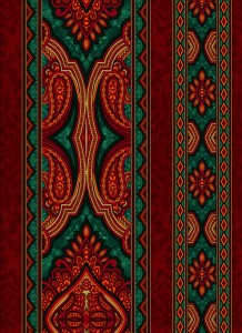 3578-005 Border- Red Green