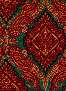 3579-005 Paisley-Red Green