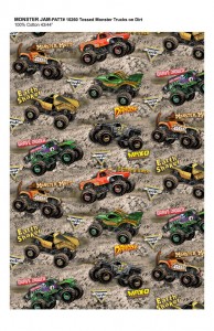 SE10260 Tossed Monster Trucks on Dirt