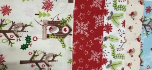 Christmas Birdhouse Fat Quarter 5 Pieces