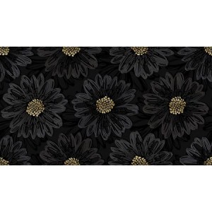 FF500-ON5M Embossed Blooms Onyx