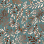 PS103-TE2M Leaves Teal
