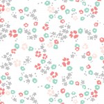 139700 SCATTERED FLORAL - WHITE