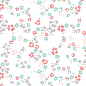 139700 SCATTERED FLORAL - WHITE